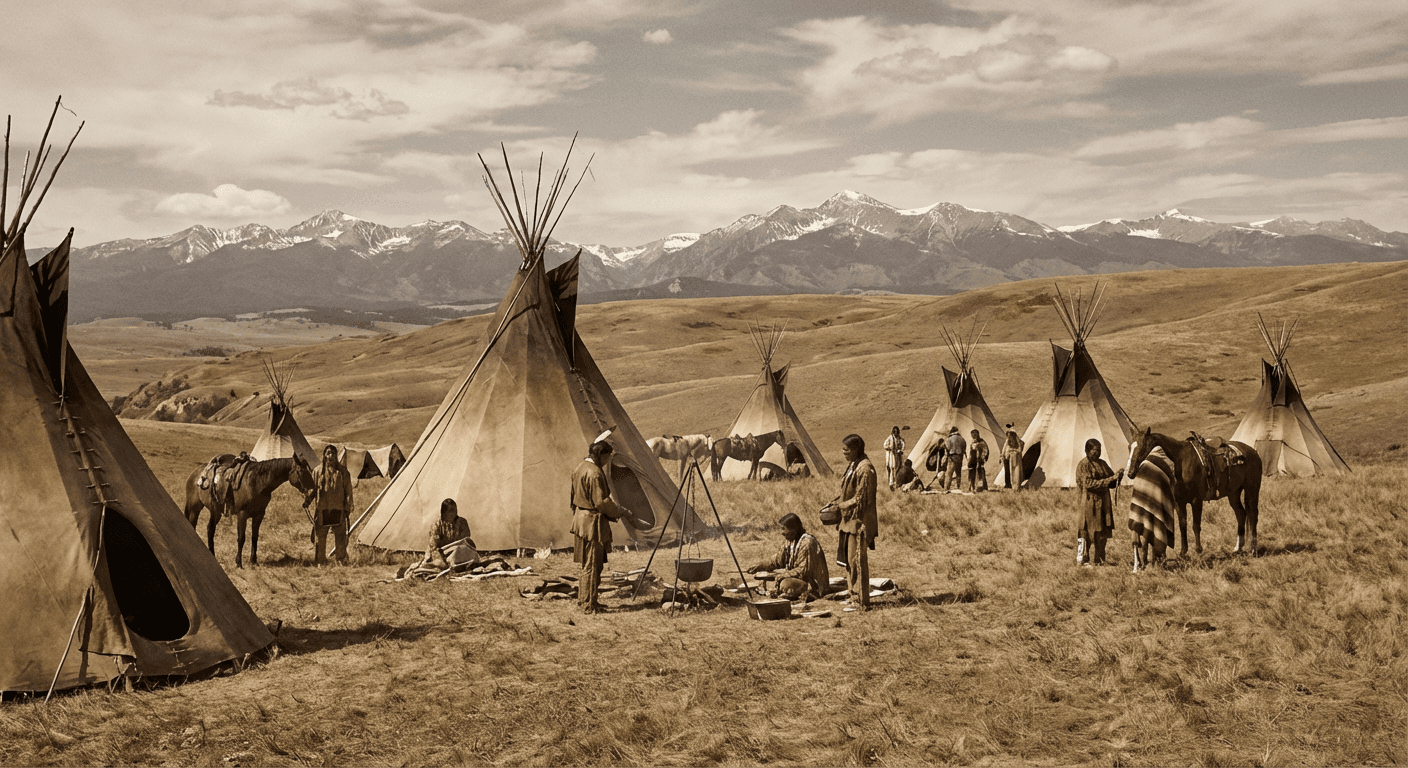 Cultural encounter with Native Americans on the westward trail