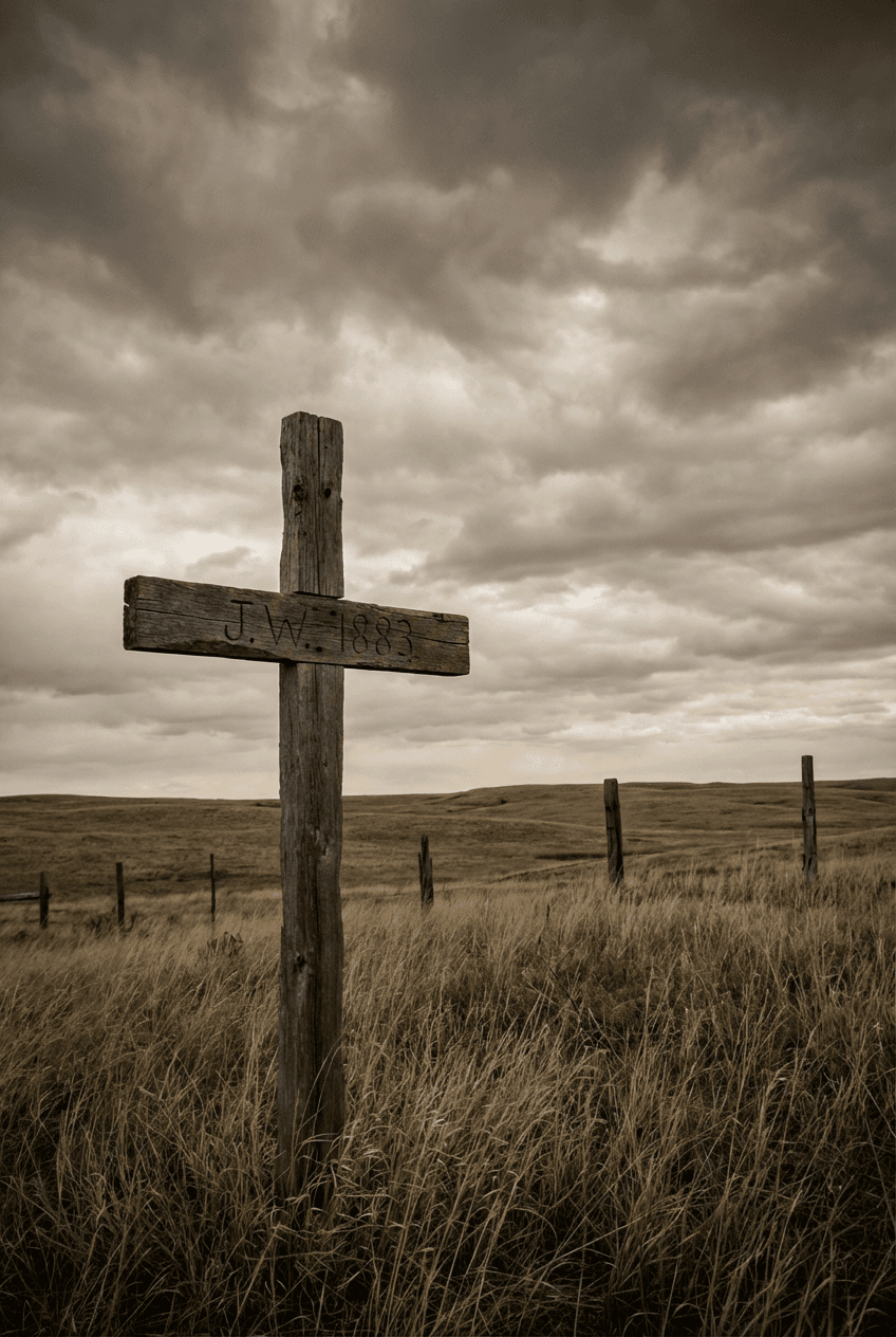 Wooden cross memorial representing the emotional finale and sacrifice