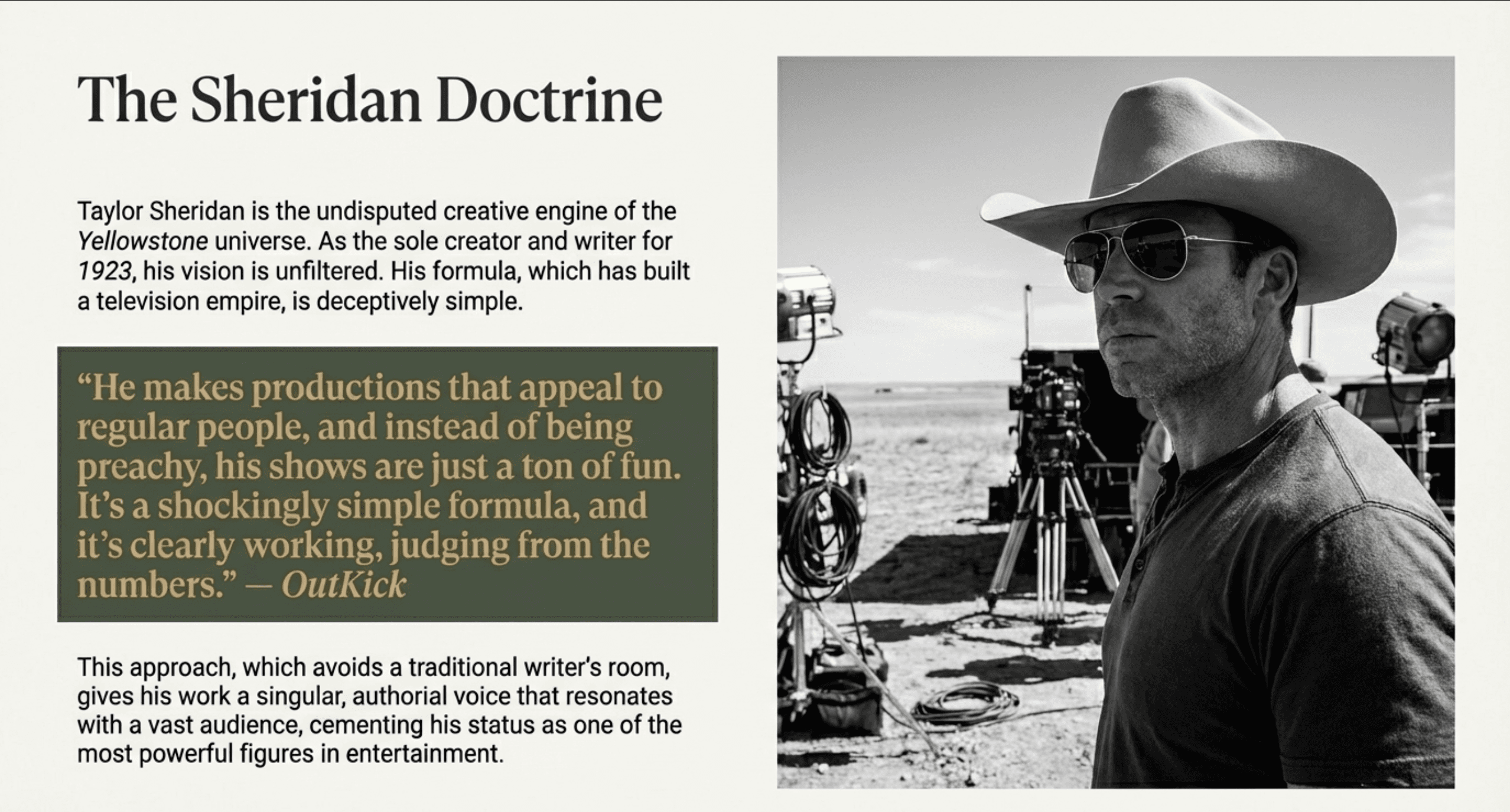 The Sheridan Doctrine: Taylor Sheridan's creative vision