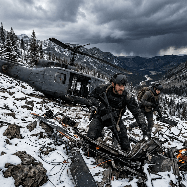 Marshals Season 1 Episode 4 The Gathering Storm - Search and rescue at helicopter crash site